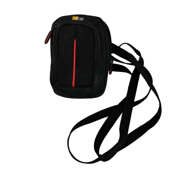 Case Logic Compact Digital Camera Case Crossbody Strap Storage Zip Pocket Black - Picture 1 of 7